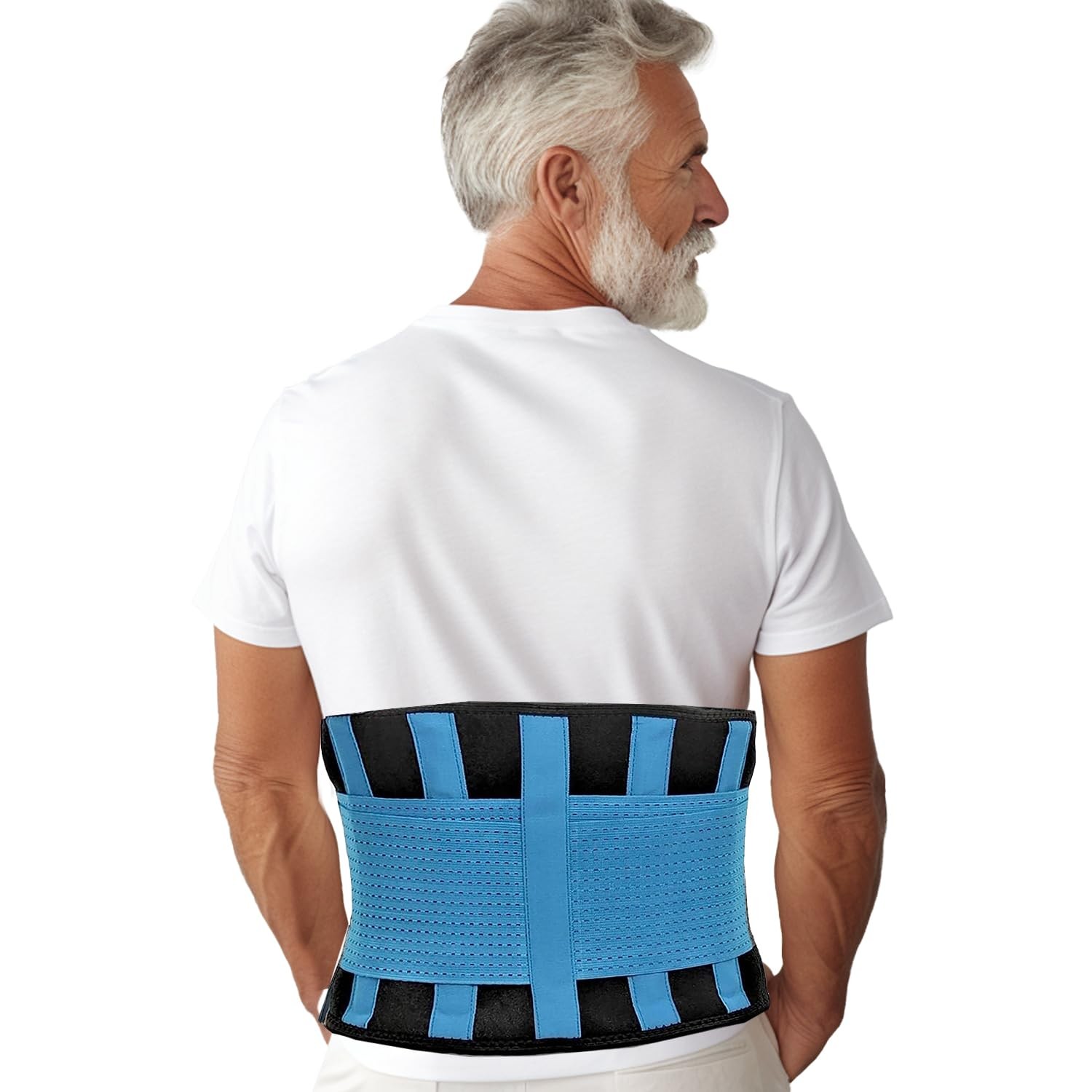 RiptGear Back Brace for Lower Pain Relief – Medium (Pack of 1), Blue