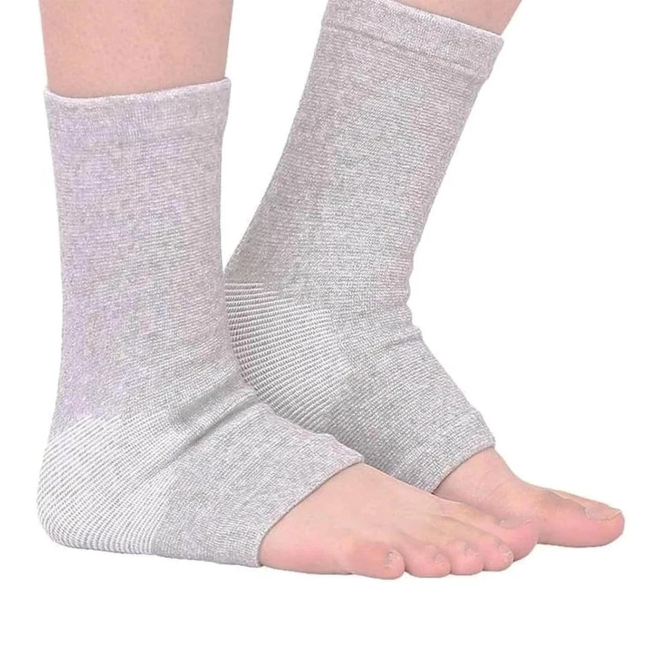 2 Pairs of One Compress Bamboo Foot Sleeves,Keep Warm Bamboo Ankle Socks Foot