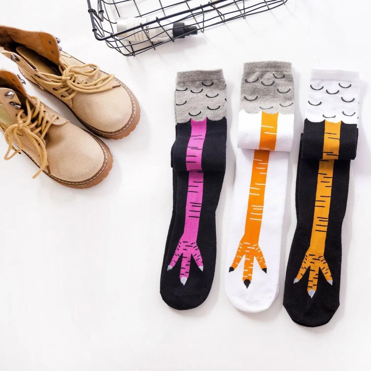 Funny Chicken Paw Stocking Over-knee 50/70cm Pressure Long Stocking for Women Pe