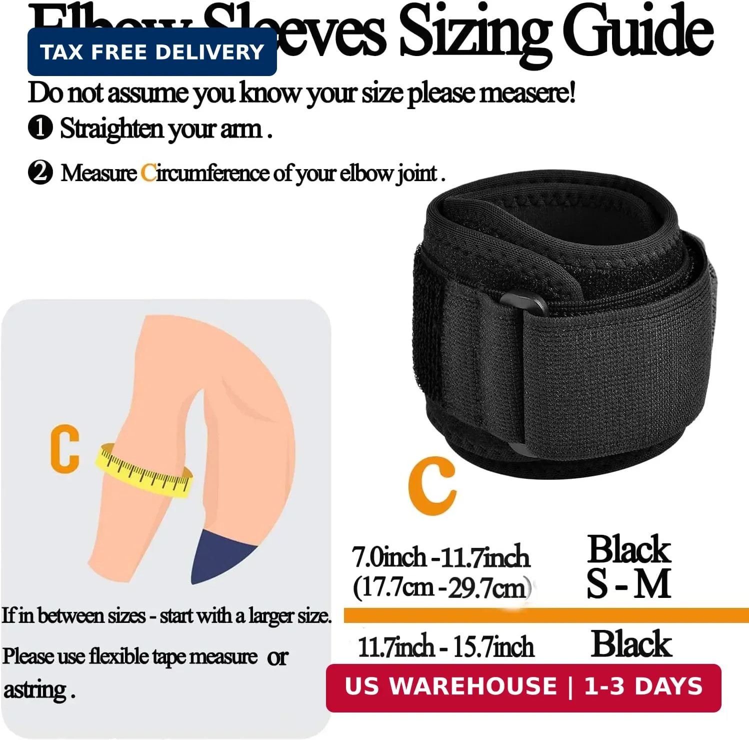 Forearm Wraps for Pain, Tennis Elbow Brace Tendonitis Treatment, Adjustable Elbo