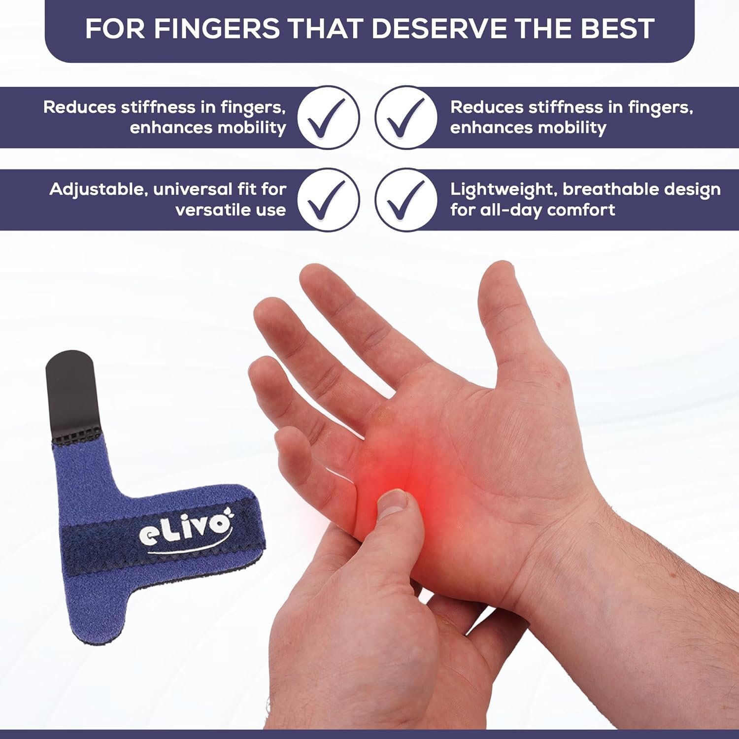 MedVance Elivo Finger Splint, Trigger Finger Support Brace for Thumb, Index,…