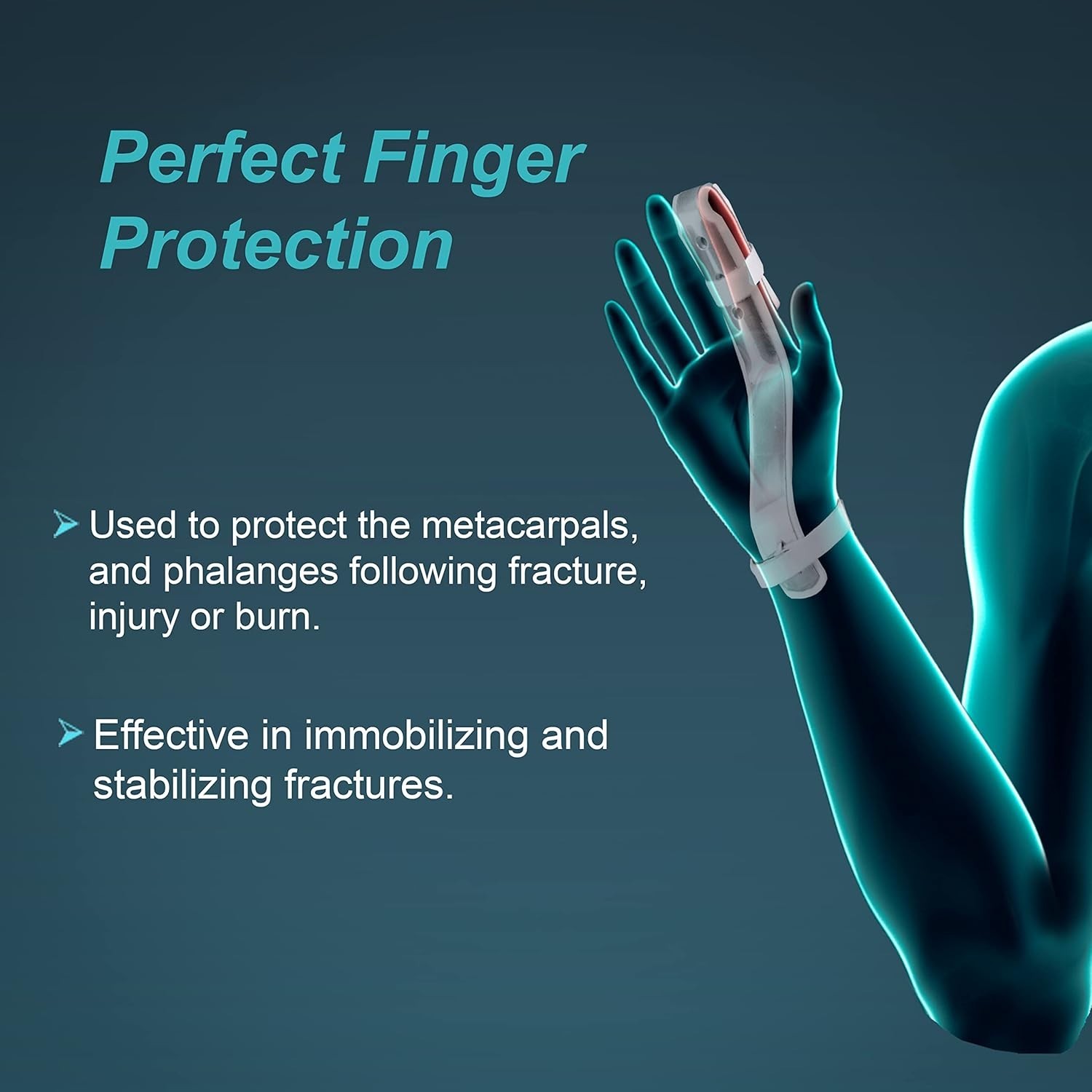 Tynor Finger Extension Splint for Broken Fingers Arthritis Trigger Finger Brace