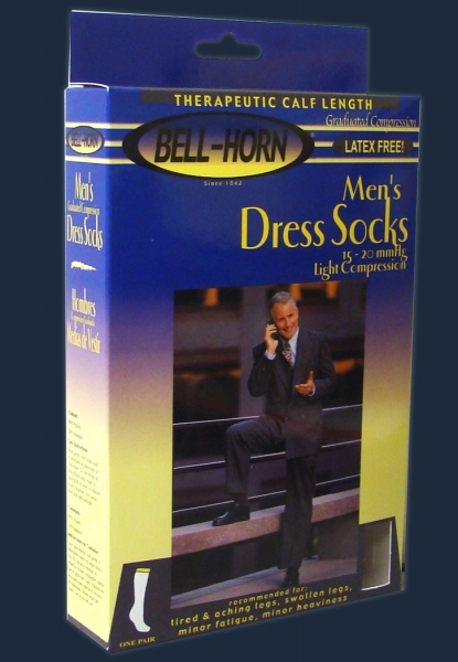 Mens Compression Dress Socks 15-20 mmHg Calf Length Supports Graduated Therapy