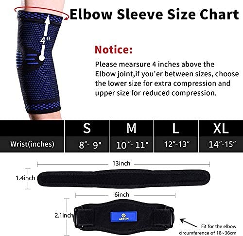 1 Piece Compression Elbow Support Sleeve 2 Pcs Tennis Elbow Pads for Men Women