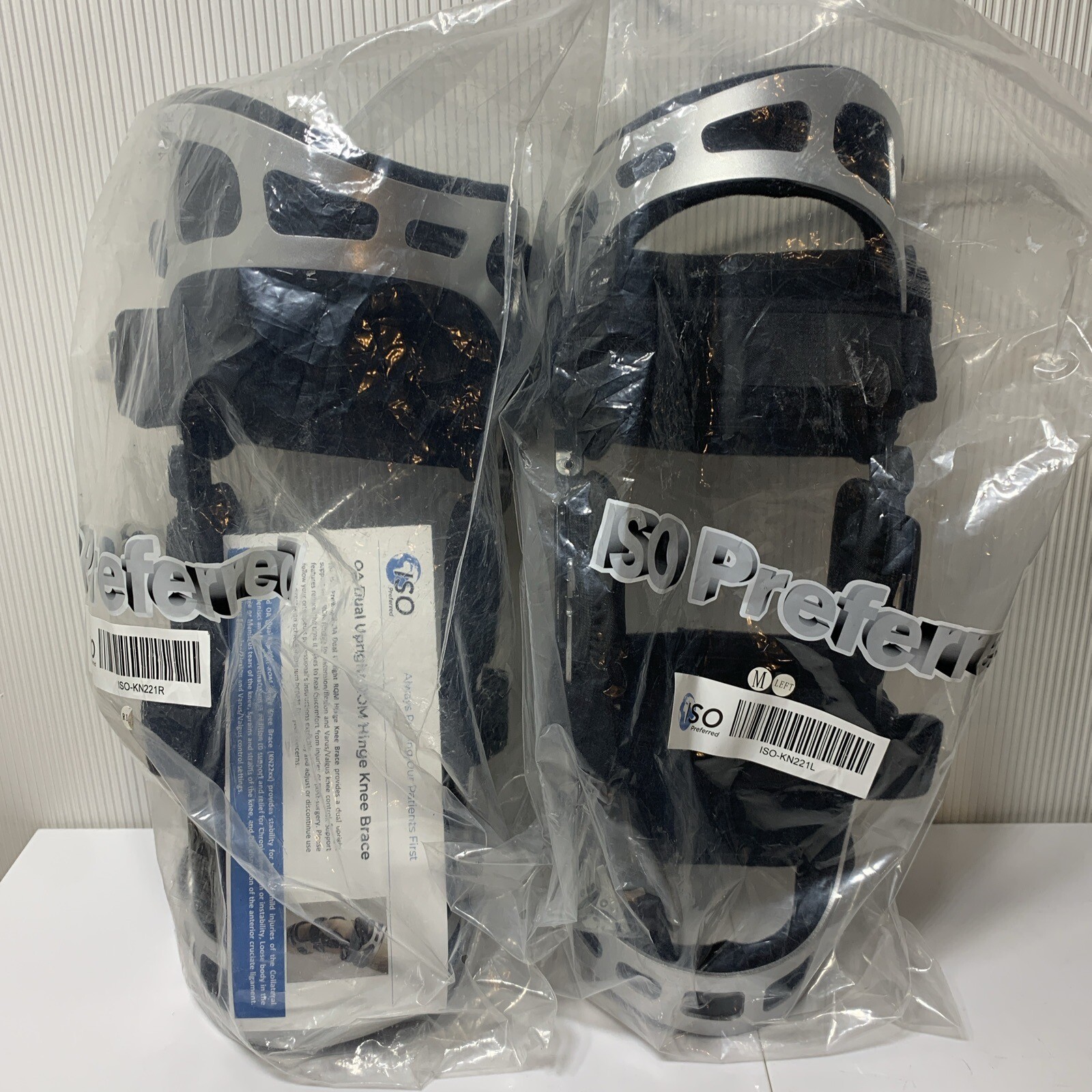 ISO Preferred ISO-KN207SR + KN207SL LEFT +RIGHT Orthopedic Hinge Knee Brace UNI