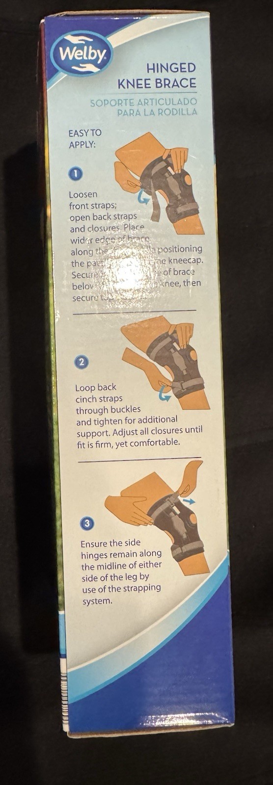 NIB Knee Brace Welby Hinged One Size Fits Most Breathable Lightweight Support