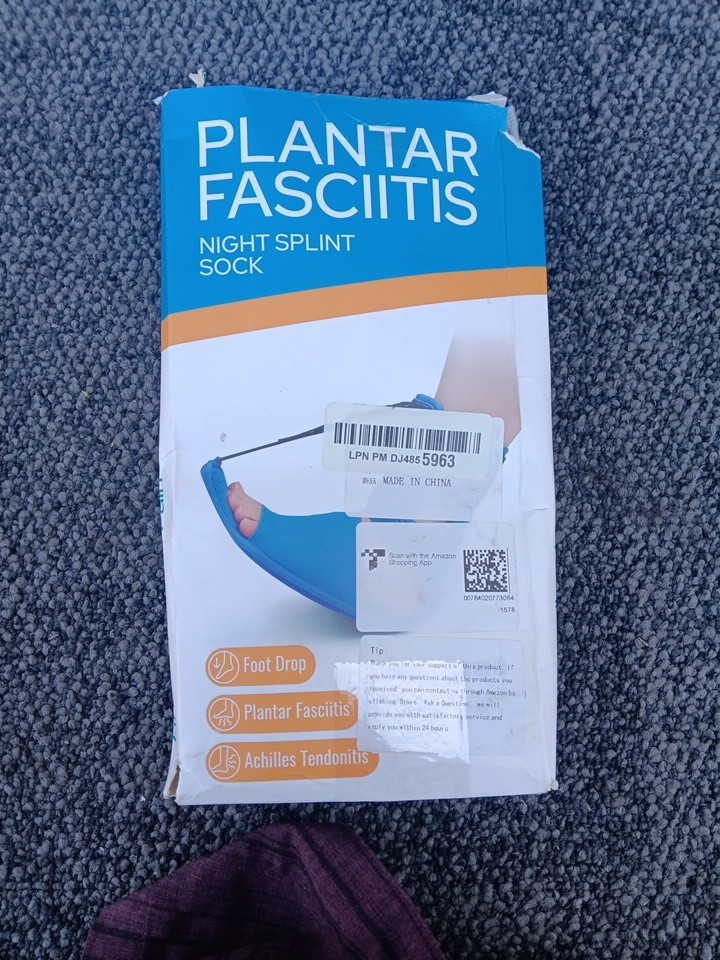 Plantar Fasciitis Night Splint Sock With Arch Support For Sleeping NIP Free Ship