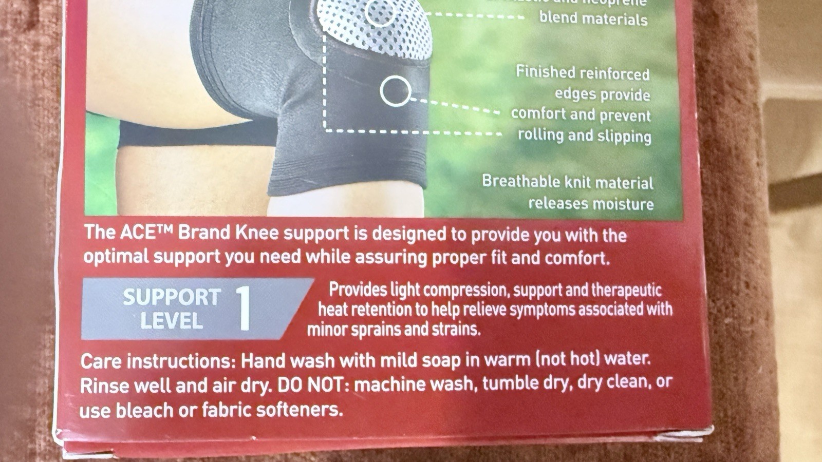 Ace Knee Compression Support – 1 Knee Support – Size L
