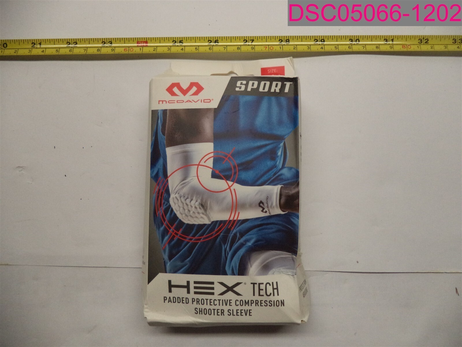 QTY=3; McDavid Sport Hex Tech Padded Protective Compression Shooter Sleeve S/M