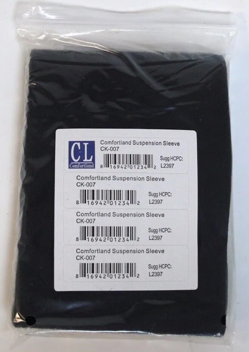 NEW Comfortland Suspension Sleeve Wrap for Knee Size Universal CK-007 Black