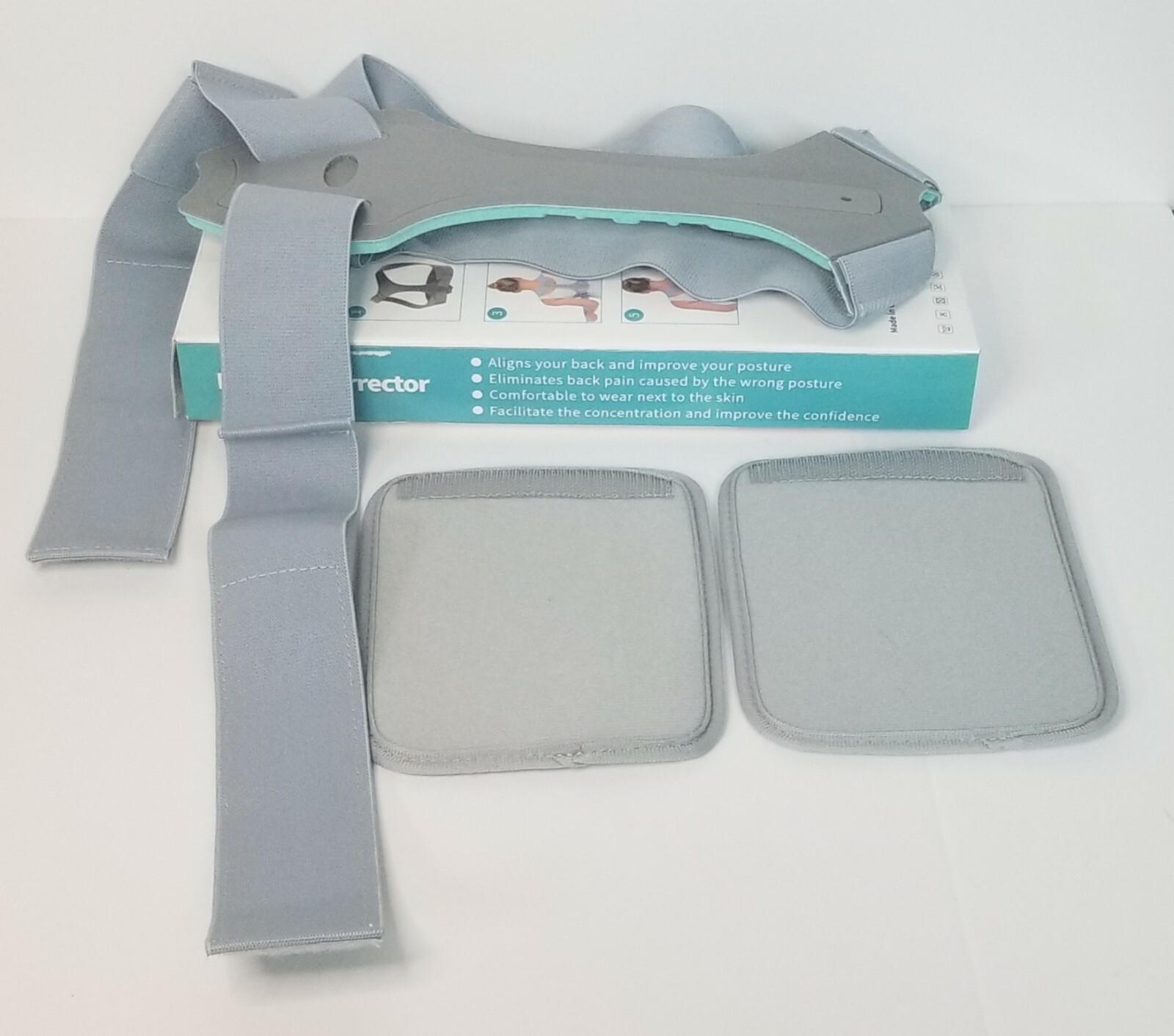 Posture Corrector Back Brace Small Grey unisex