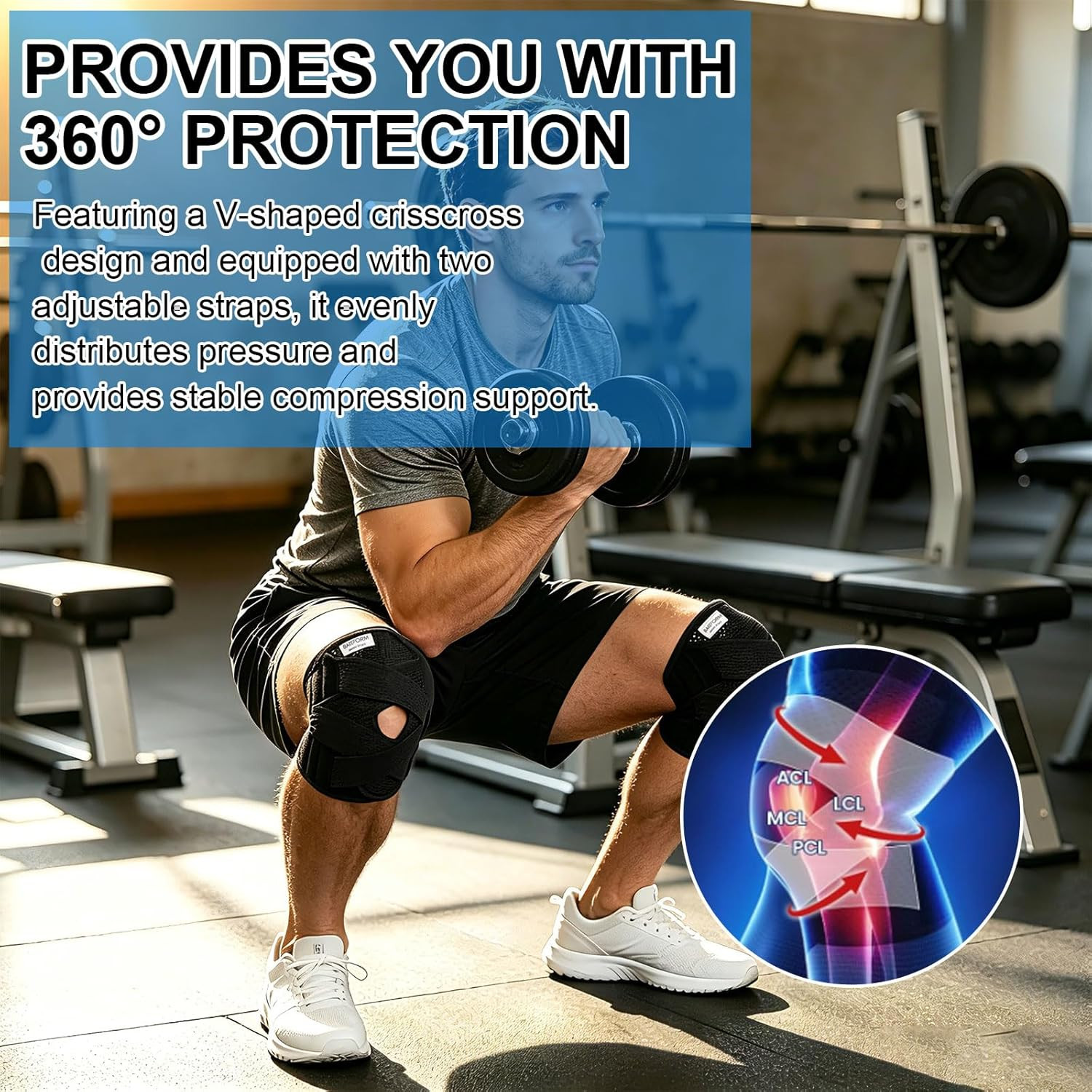 Bareform Meniscus Brace. Relieves Knee Pain And Meniscus Tears, And Provides Pat