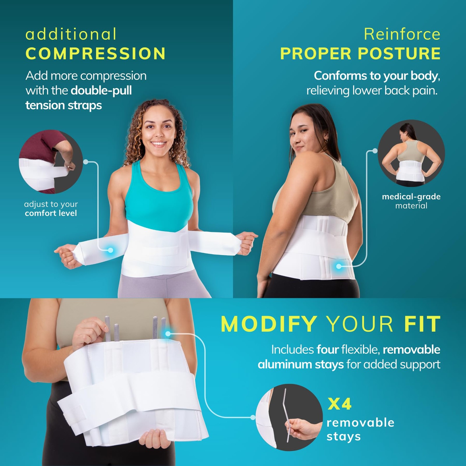 BraceAbility Plus Size 2XL Bariatric Back Brace – XXL Big and Tall Lumbar Sup…