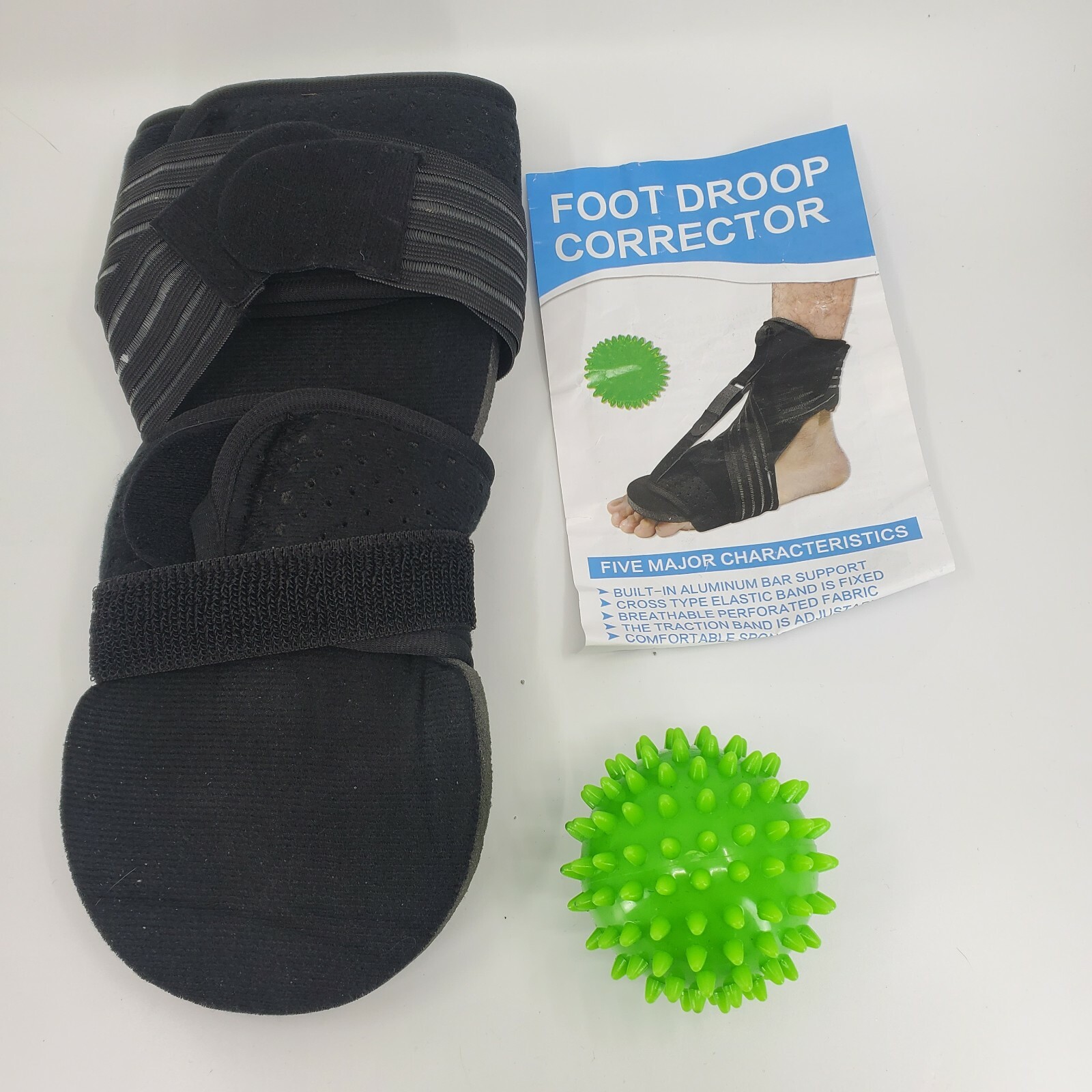 Green Massage Ball And Foot Droop Orthotic Corrector Ankle Support Brace