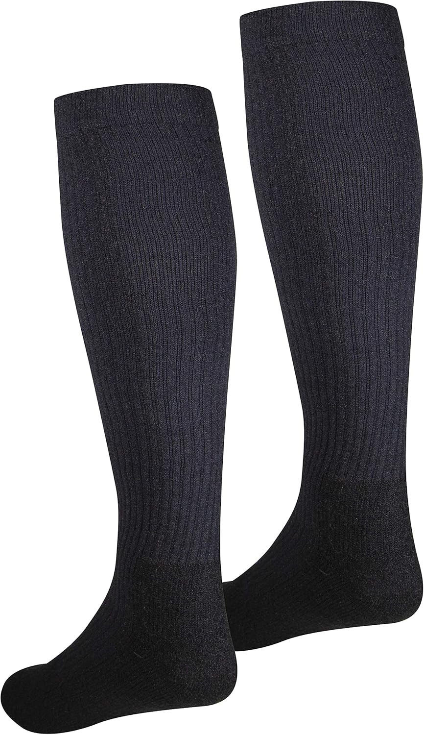 Compression Socks, 15-20 Mmhg Support for Men, Padded Cushion Foot, Knee High, C