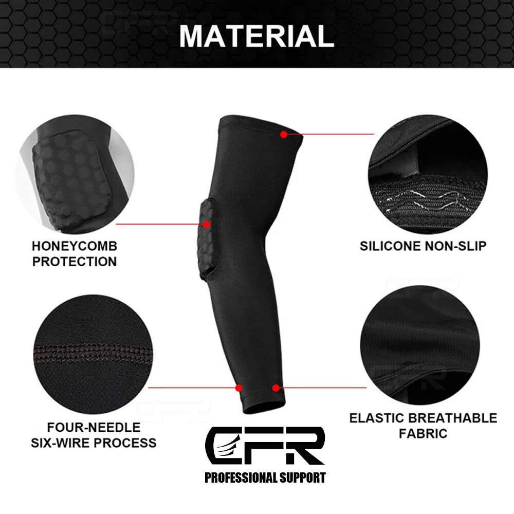 Compression Sleeve Arm Elbow Support Brace Joint Honeycomb Pad Arthritis Workout