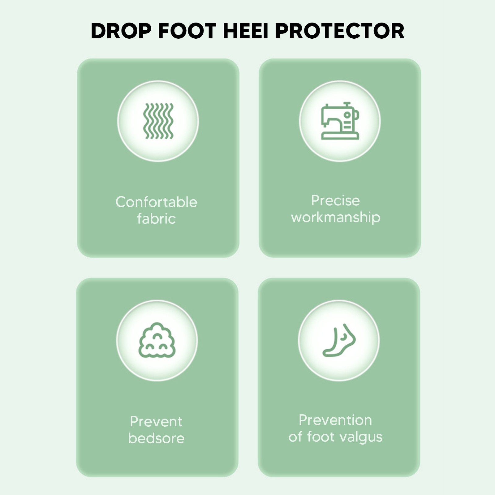 Drop Foot Heel Protector Pressure Relieving Soft Adjustable Prevent Bedsore ☆