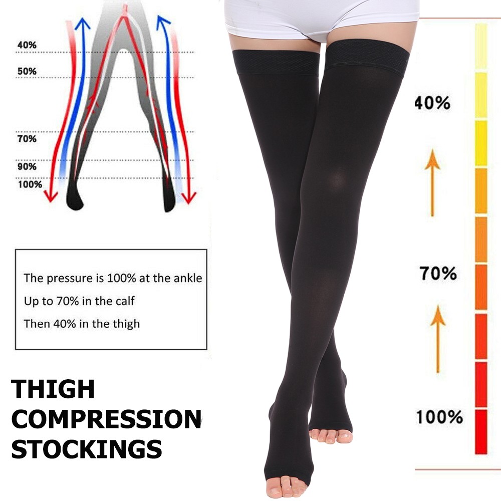 1Pair Compression Socks 20-30 ThighHigh Support Stockings Medical Varicose Edema