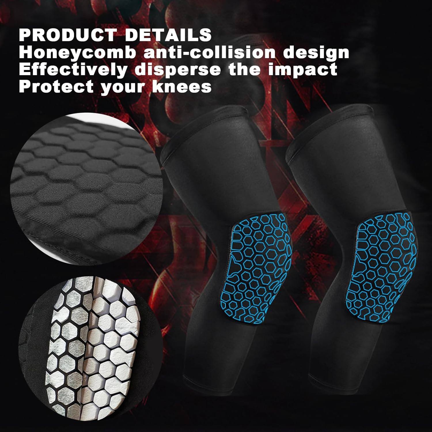 Knee Compression Pads,Compression Knee Sleeve for Knee Pain,Knee Pads Wrestling
