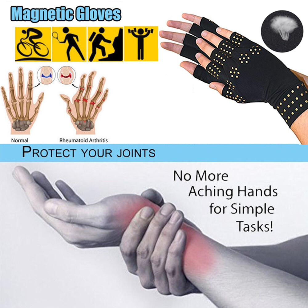 1 Pair Copper Compression Gloves Hand Arthritis Hand Support Joint Pain Relief