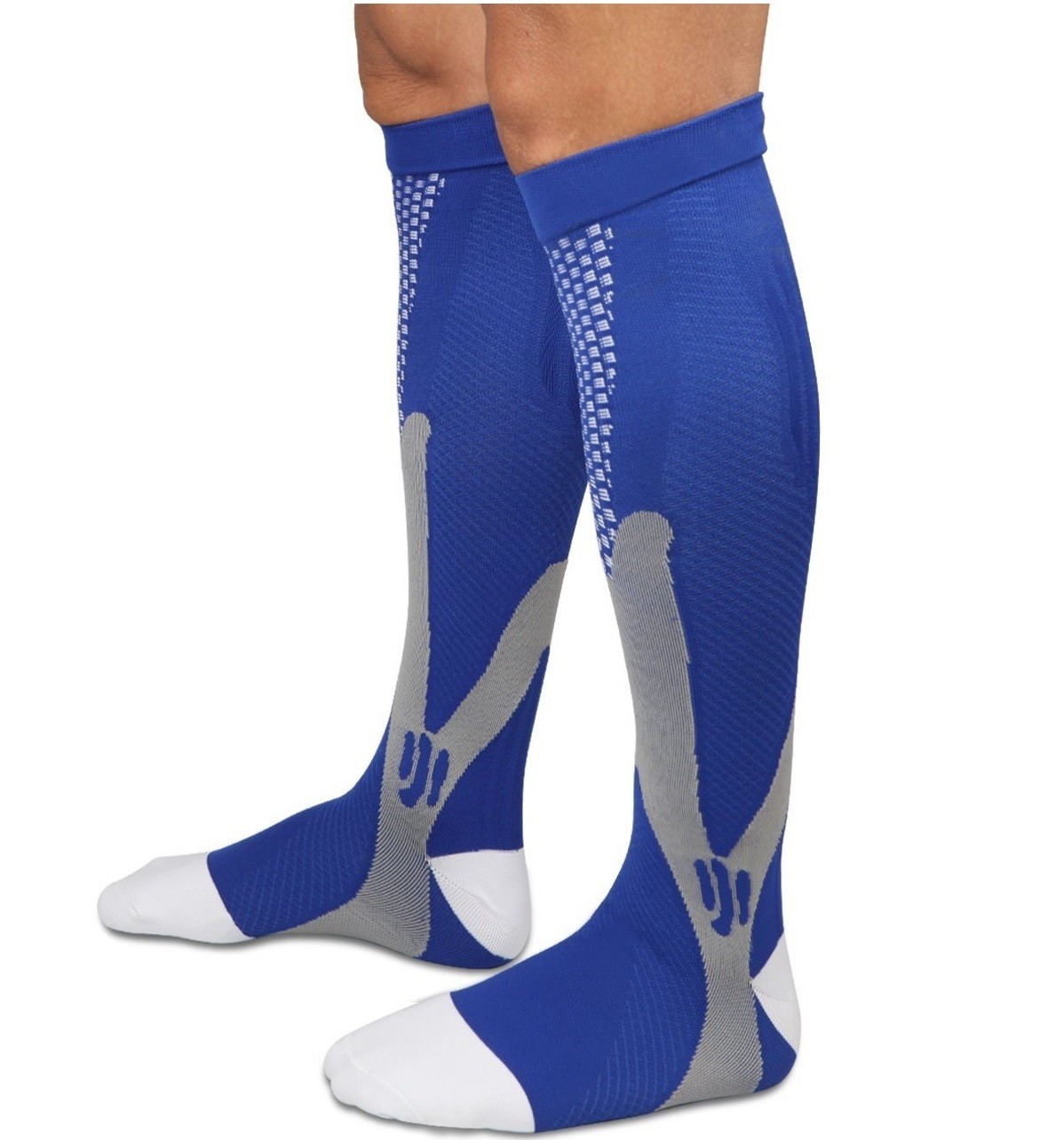 Graduated Compression Socks Foot Support Stockings Over Calf Below Knee High
