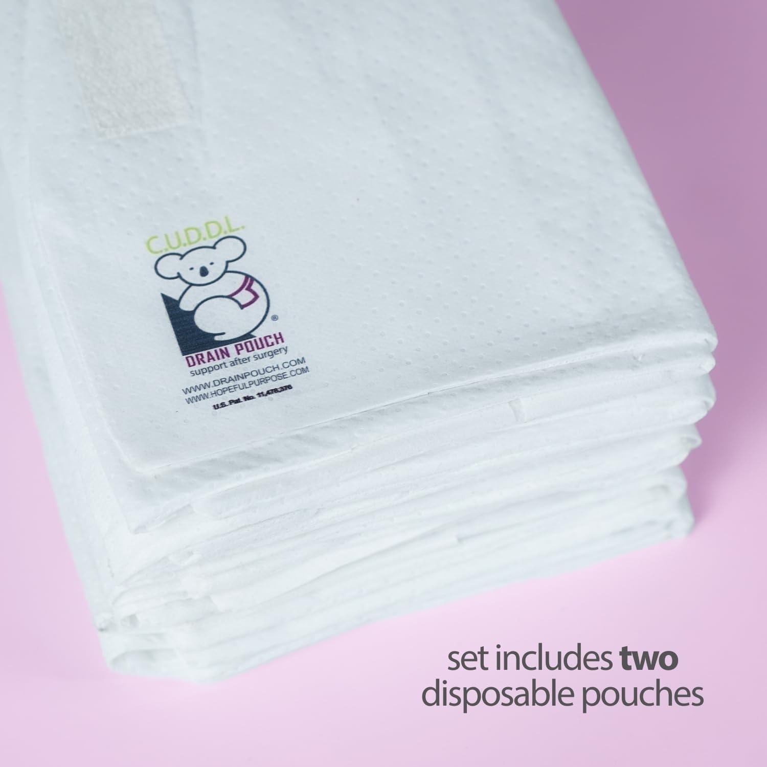 Mastectomy Drain Holder Belt 2-Pack Holds Up to 8 JP Drains Post Breast Surgery