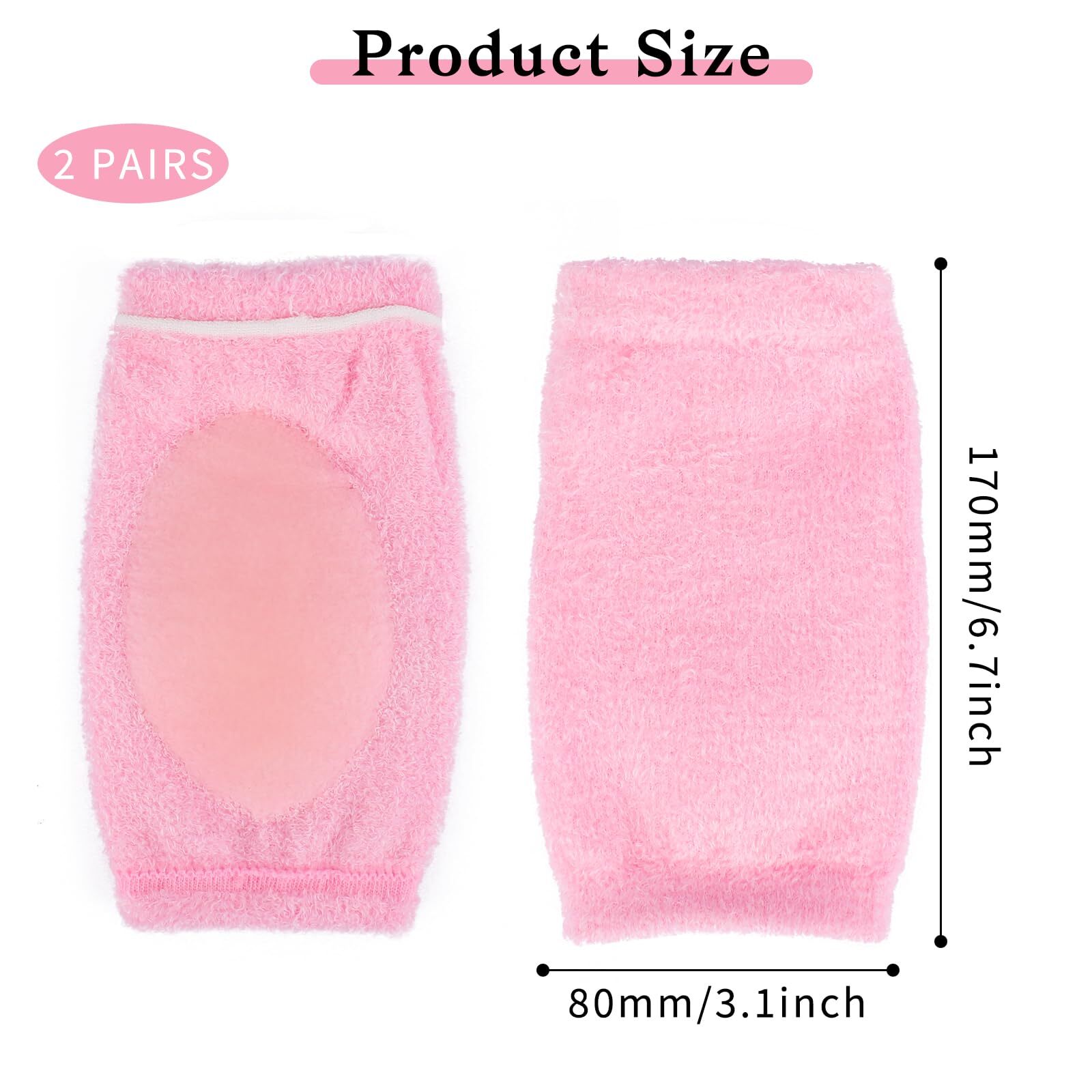 2 Pair Elbow Gel Cover Moisturizing Sleeves for Dry Skin Soften Cracked Skin