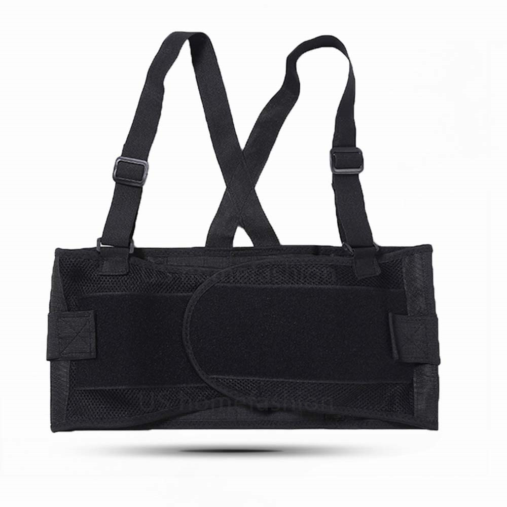 New Mens Suspenders Heavy Weight Lift Lumbar Lower Back Waist Support Belt Brace