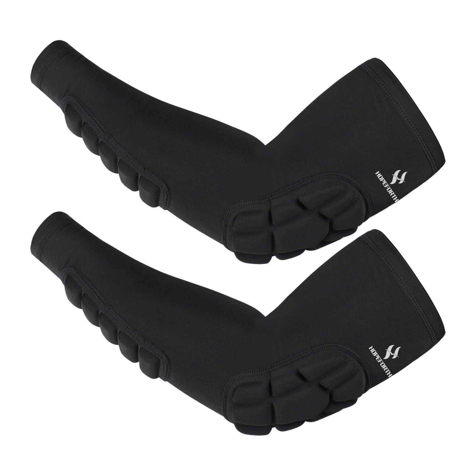 2PCS Padded Elbow Forearm Sleeves,Compression Arm Protective Support,Sports Gear