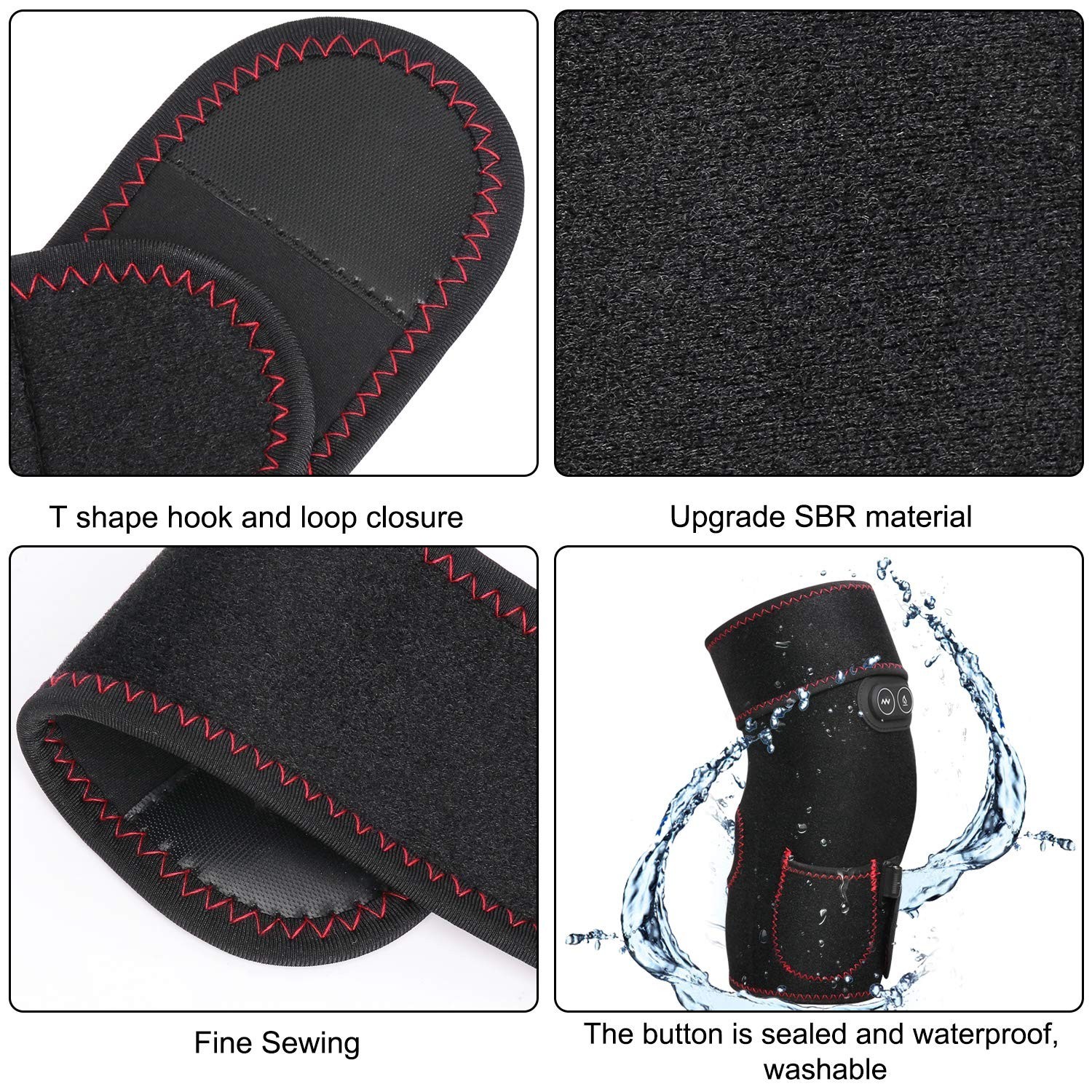 Comfortable Heated Knee Wrap with Vibration Therapy – Perfect for Pain Relief