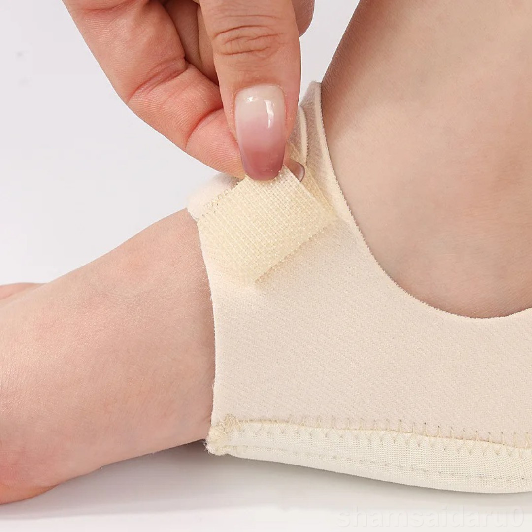 1 Pair Heel Pads Heel Cushion Support Shock Absorbing Adjustable Strap
