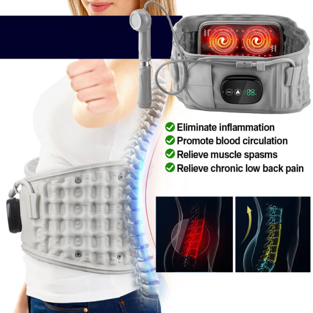 Cordless Heating Decompression Belt Lumbar Support for Lower Back Pain Relief