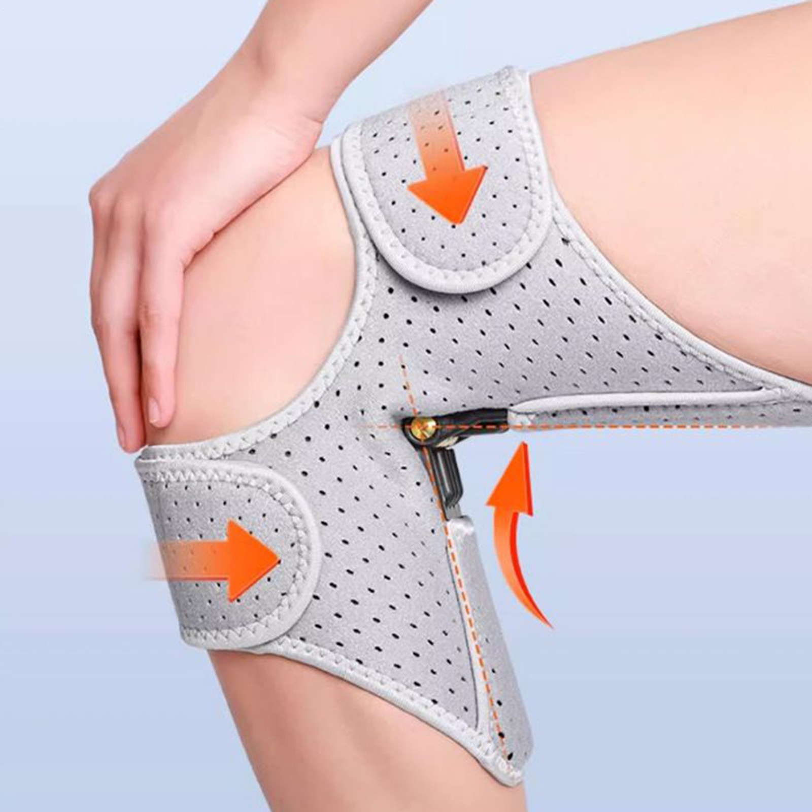 Hinged Knee Brace Compression Sleeve Joint Support Open Patella Stabilizer Wrap