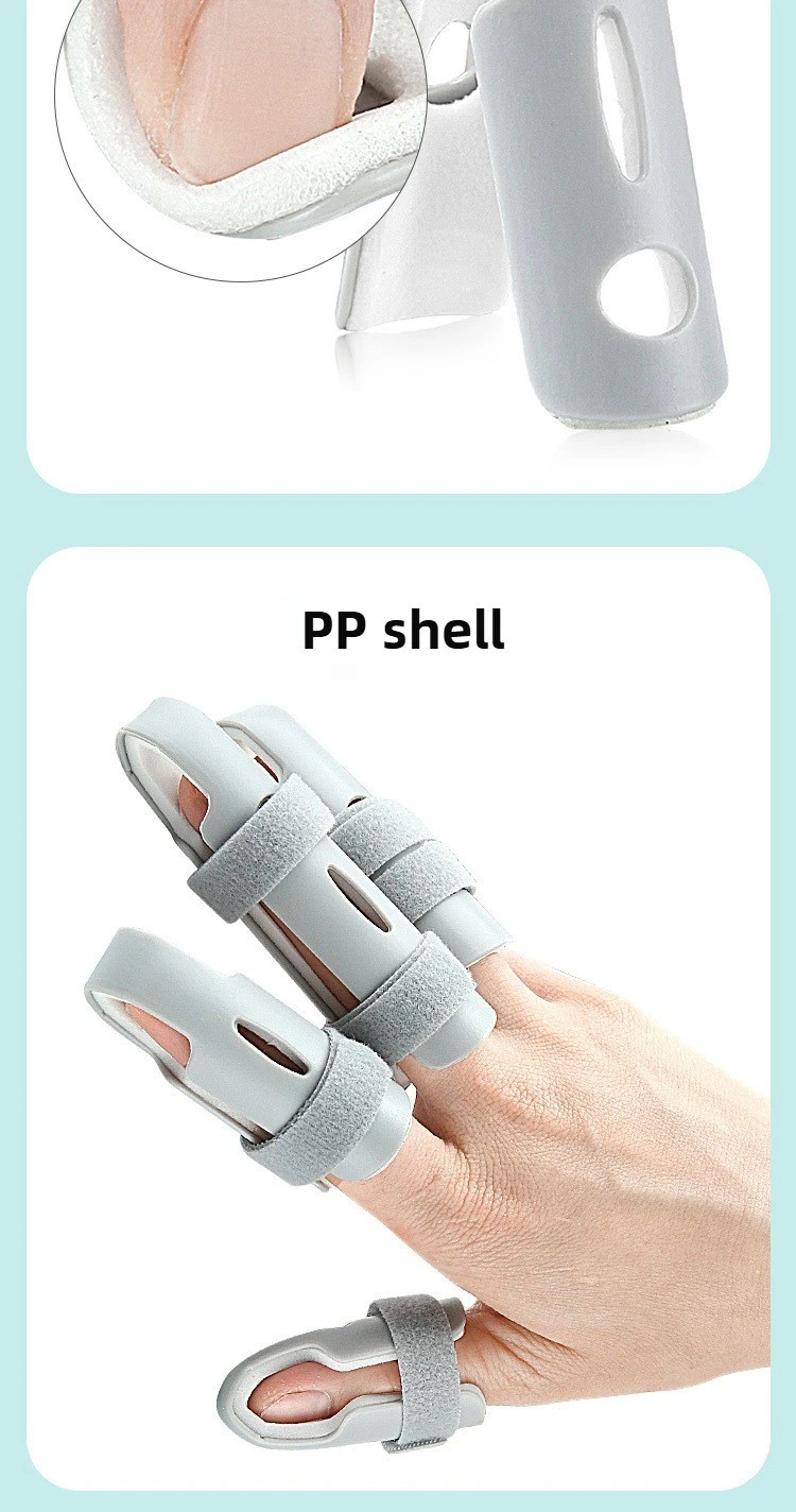 Finger Splint Support Brace Adjustable Immobilizer Sleeve for Injury Recovery