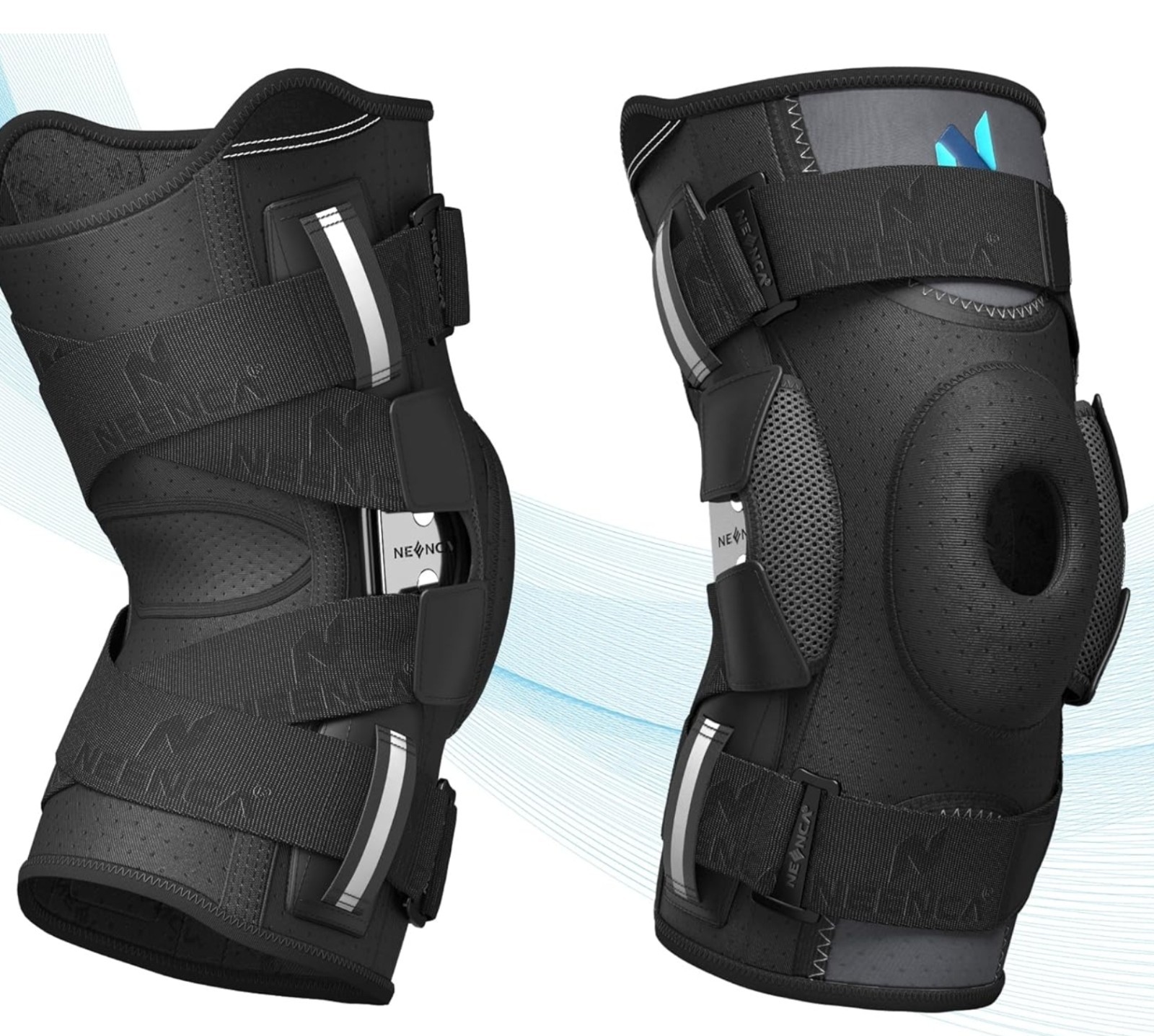 NEENCA Professional Knee Brace for Knee Pain, Hinged Knee Support Size 6 (XXL)