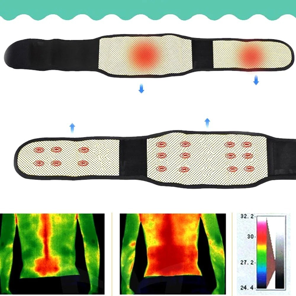 Tcare M – 4XL Adjustable Tourmaline Self Heating Magnetic Therapy Back Waist Sup