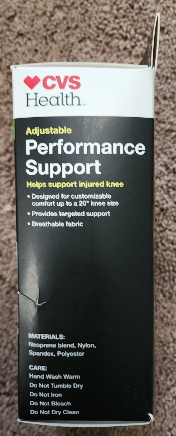 CVS Health Adjustable Performance Support Moderate Knee Support Brace NEW