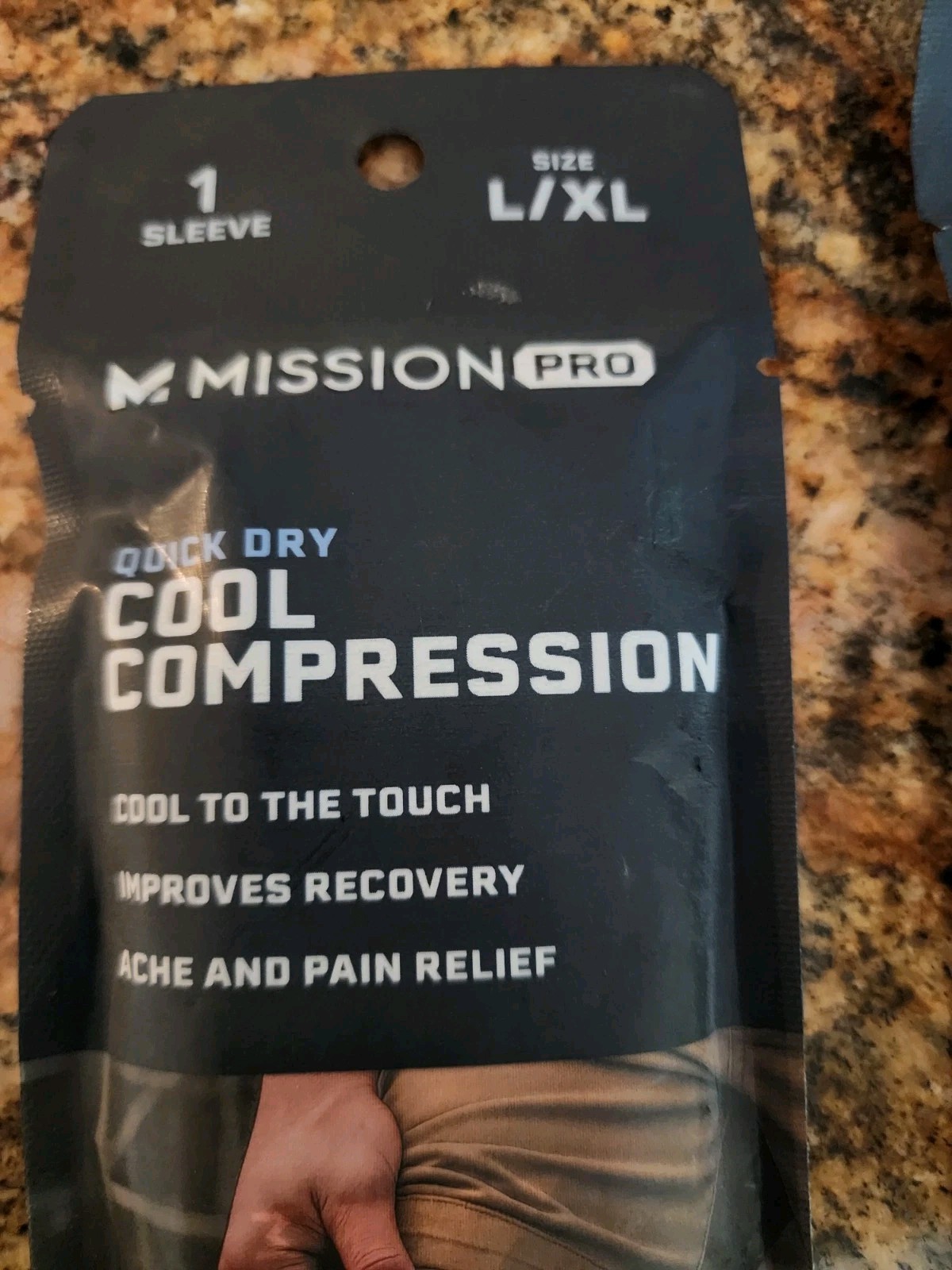 Mission Pro Quick Dry Cooling Compression Knee Sleeve, Black, Size L/XL- 2 Pack