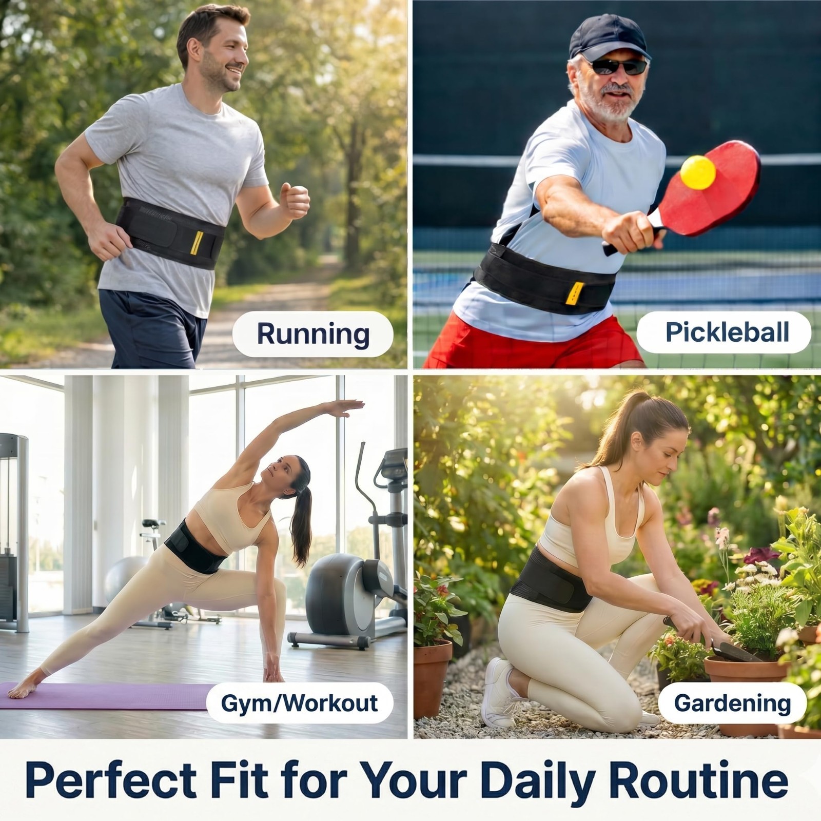 Lightweight Breathable Back Brace for Lower Back Pain Relief – 3D Air-Mesh Lumba