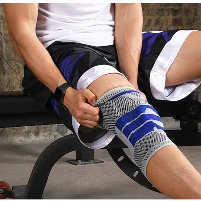 Knee Brace Silicone Sleeve Knee Pads Arthritis Knee Wraps Protector For Joints S