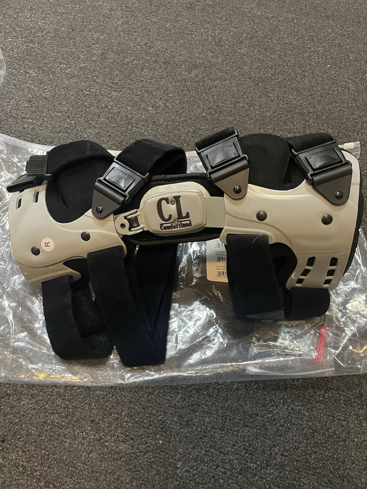 Comfortland OA Knee Brace Hinged Support L Gray/Black Left/Right