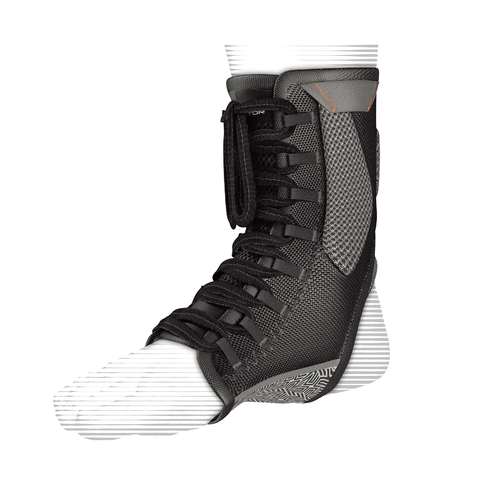 Shock Doctor 849 Ultra Gel Lace Up Ankle Support, Medium, Black