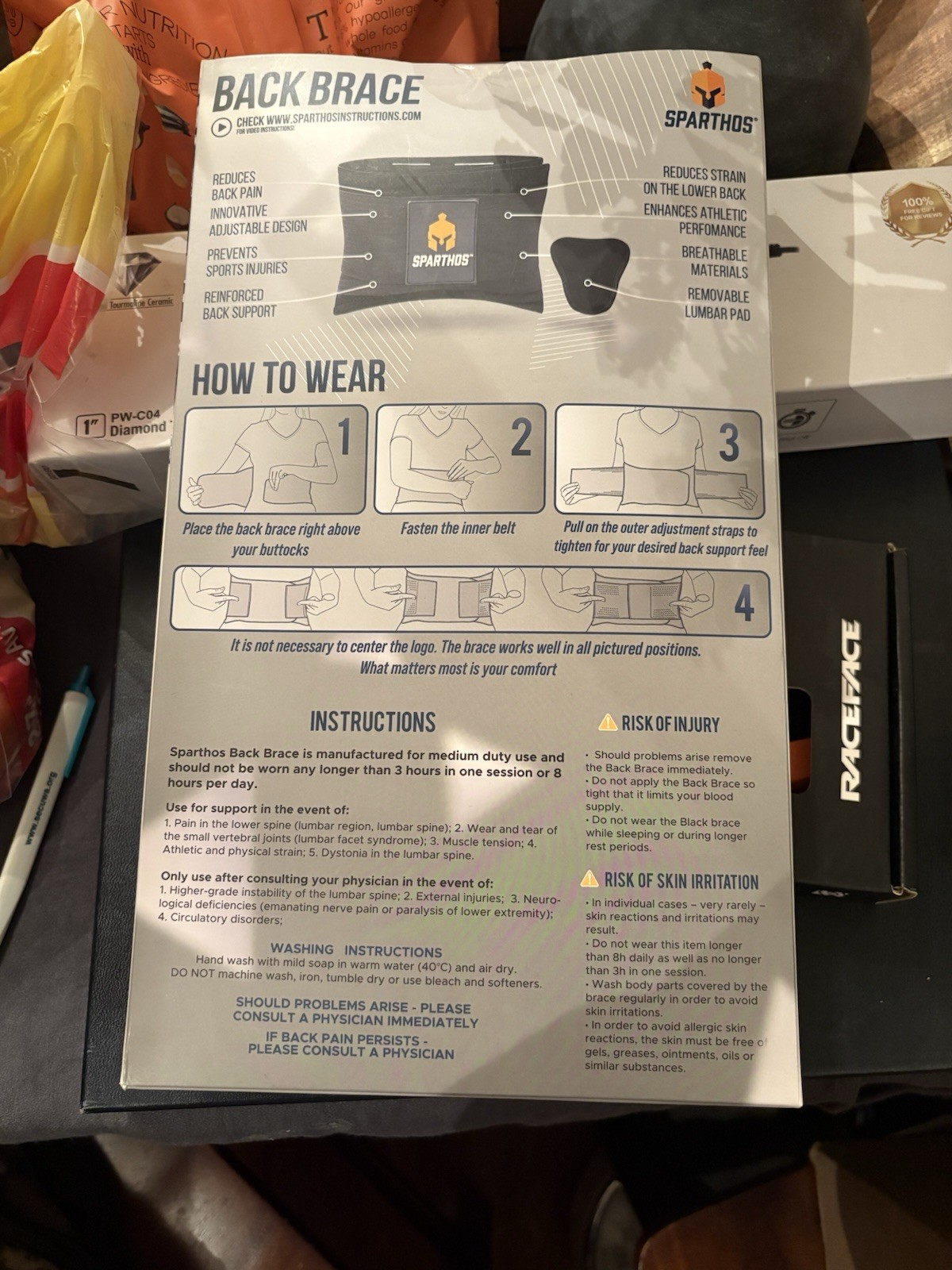 Sparthos Back Brace for Lower Back Support