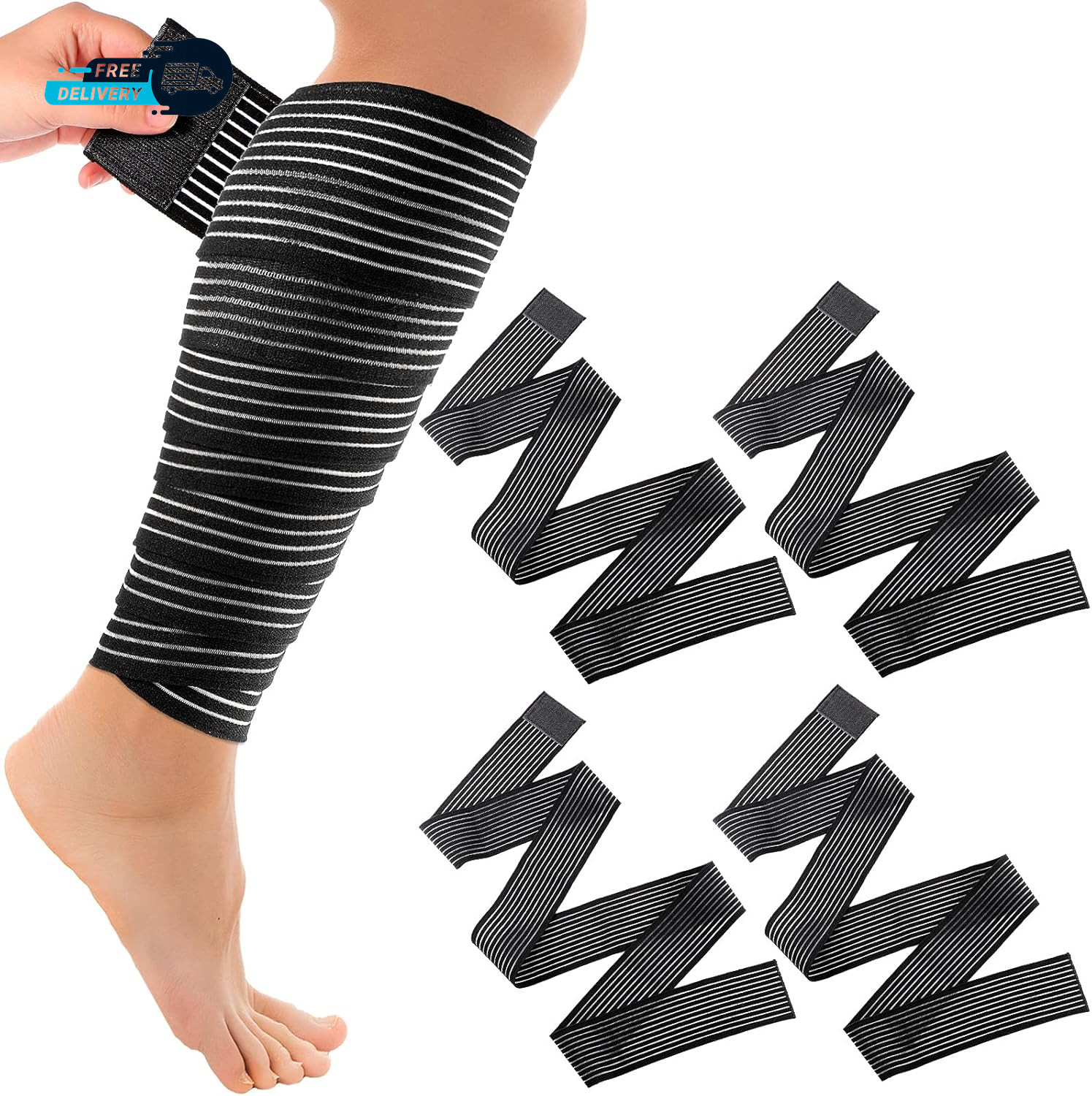 Compression Bandage Wraps for Leg Elastic Calf Compression Sleeve