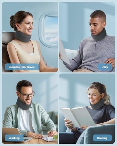 Soft Cervical Neck Brace for Sleeping Pain Relief Gray Medium