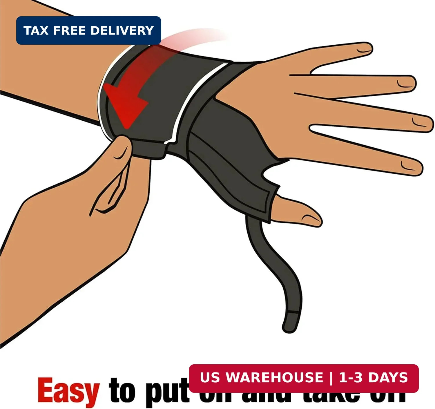 ACE Brand Deluxe Thumb Stabilizer, Adjustable, Black, 1/Pack