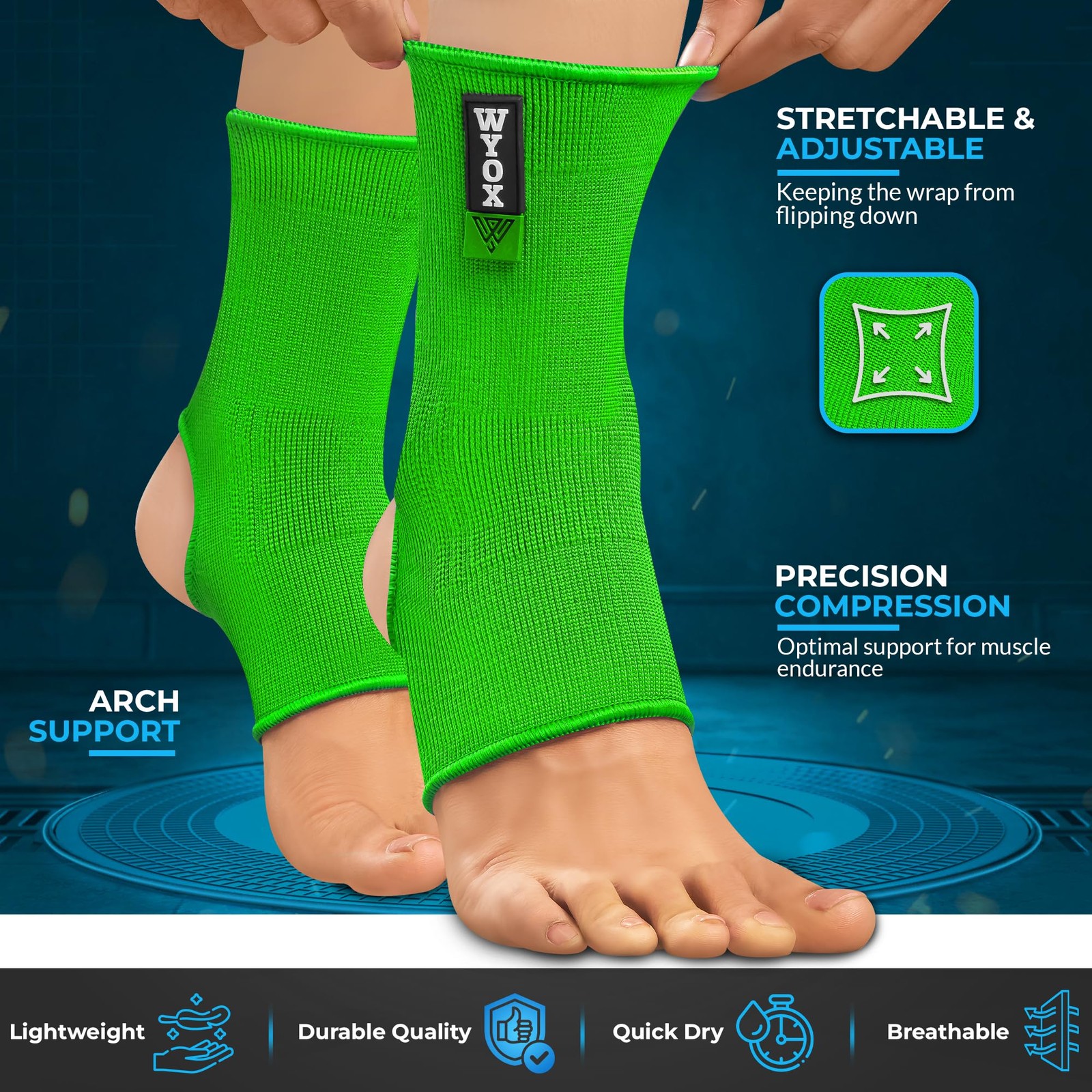 Ankle Brace Compression Sleeve for Men and Women – Breathable Neoprene Lightw…