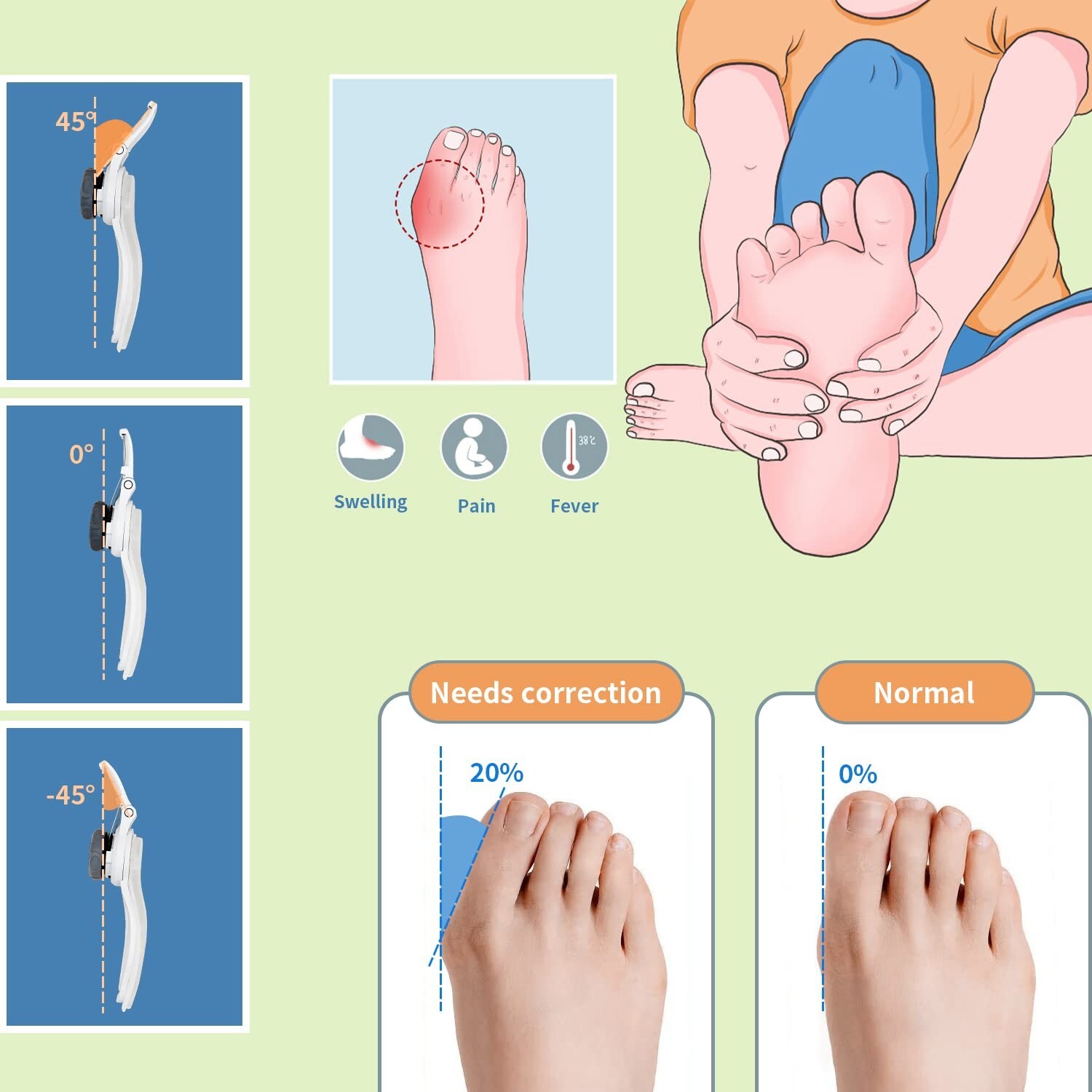 Bunion Corrector for Women & Men Adjustable Bunion Splint Boa Style Adjustment