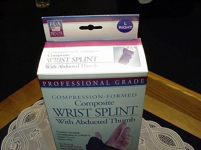 Prolite Wrist Splint Brace Support Large Right Hand Immob Thumb 22460 F.L.A