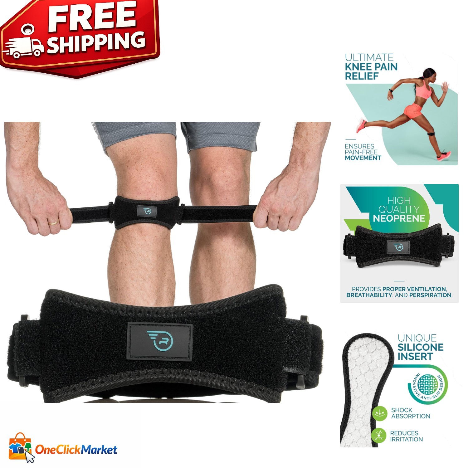 Breathable Sports Knee Brace – Adjustable Support for Meniscus Tears & Arthritis